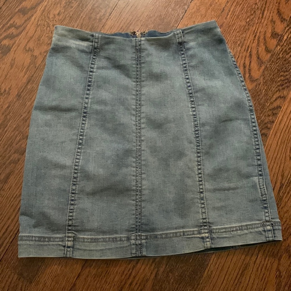 free people femme denim mini skirt